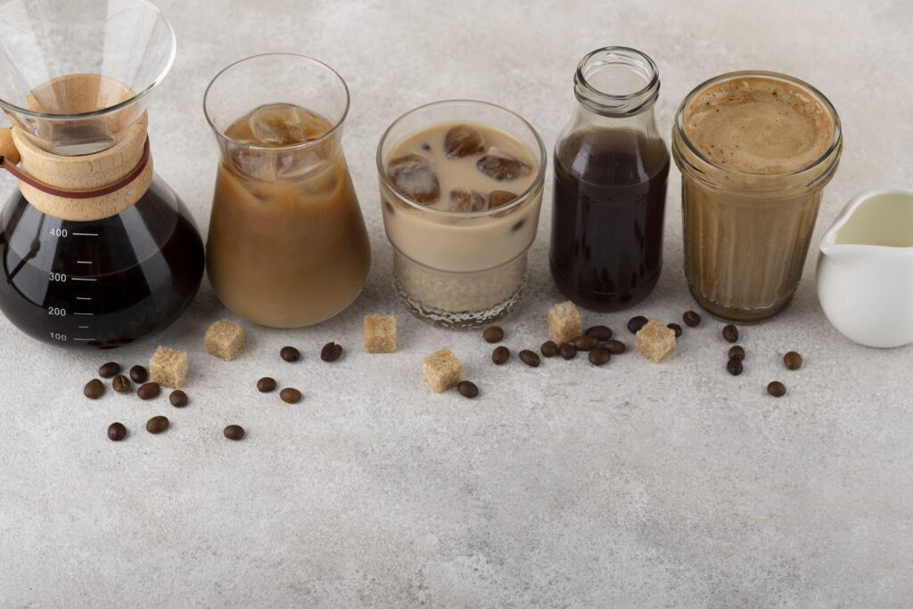 Drink comparison: different coffee drinks side by side